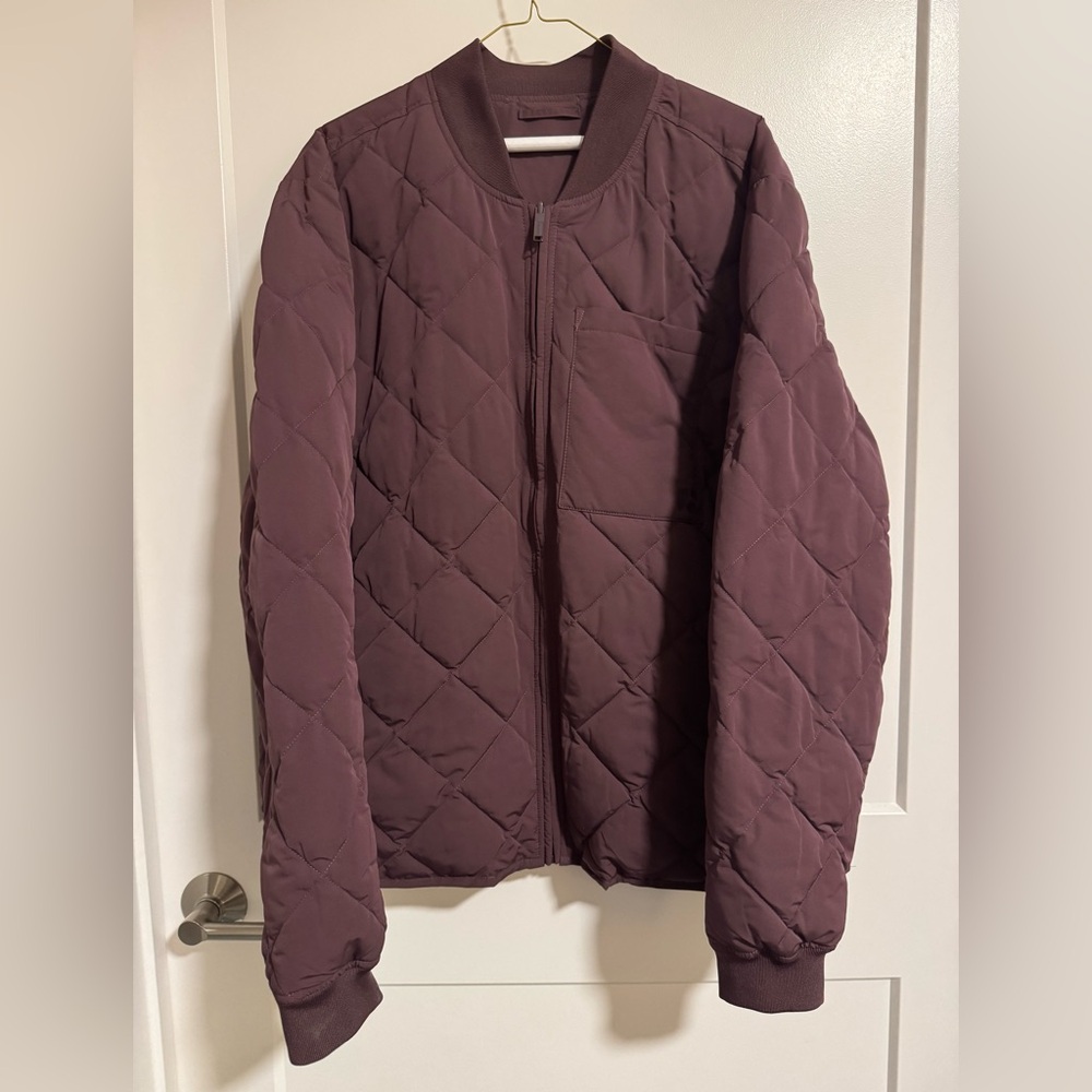 Frank & Oak Reversible Skyline Bomber Burgundy XL